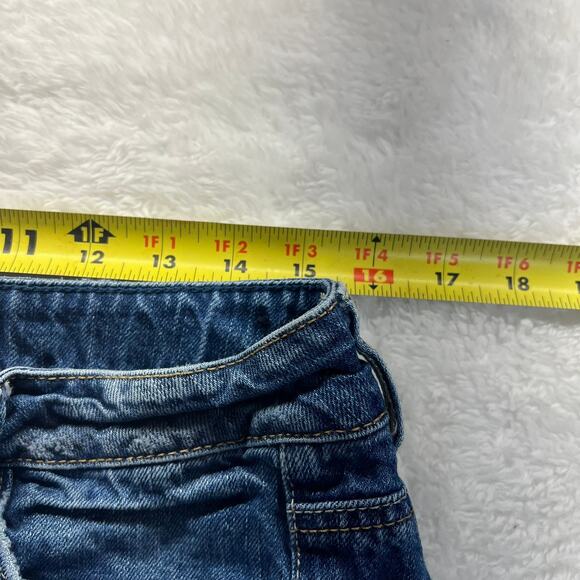 American Eagle Jean Shorts Women's 6 Hi-Rise Shortie Cutoff Stretch Blue Denim - Picture 5 of 6